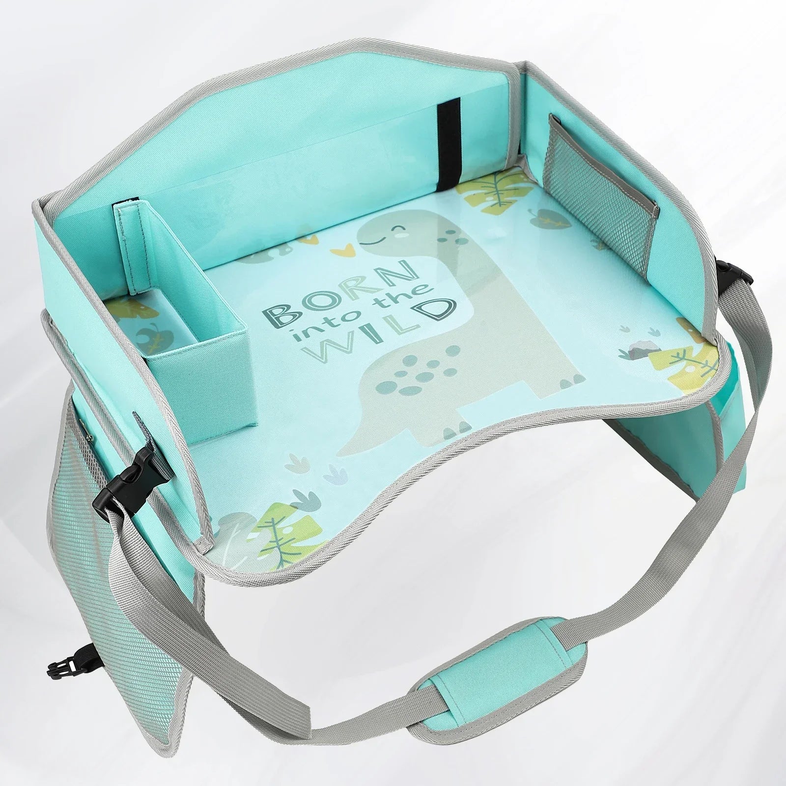 Child Travel Tray for Car Seat Waterproof Storage Mesh Pocket Large Capacity Painting Board Portable Safety Seat Vehicle-Mounted