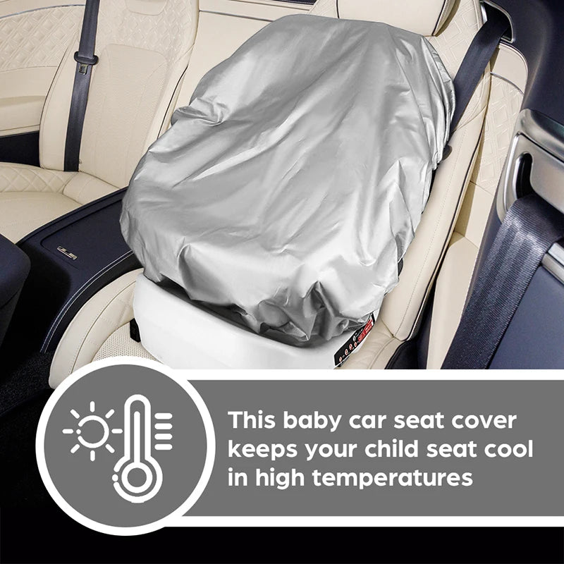 1PC Silver Baby Car Seat Sun Shade Cover Blocks Out Heat & Sun UV Covers Universal Baby Travel Accessories