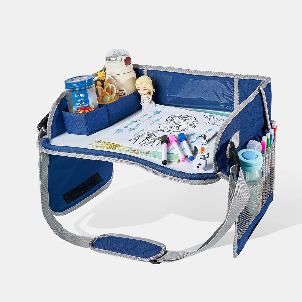 Kids Portable Travel Drawing Board - Car Whiteboard with Wipe-Clean Surface, Doodle Tray for Children
