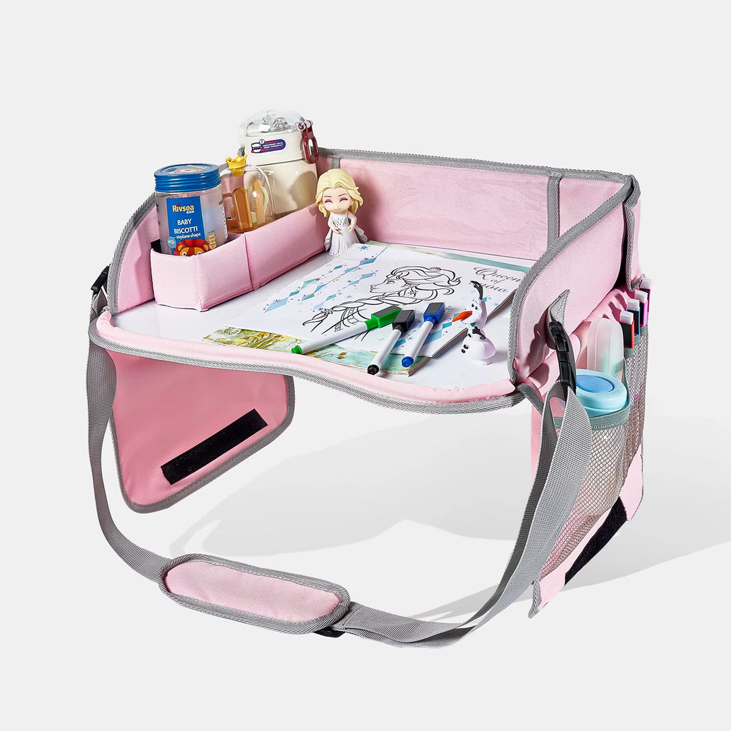 Kids Portable Travel Drawing Board - Car Whiteboard with Wipe-Clean Surface, Doodle Tray for Children