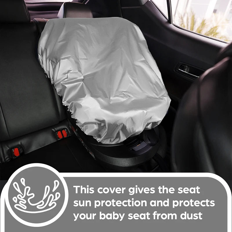 1PC Silver Baby Car Seat Sun Shade Cover Blocks Out Heat & Sun UV Covers Universal Baby Travel Accessories